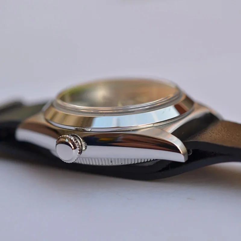 Baltany ريترو Bubbleback ساعة رجالي S4029 جلدية فاخرة الياقوت OVETTO NH38 حركة الاستوائية الهاتفي ساعة أوتوماتيكية الرجال