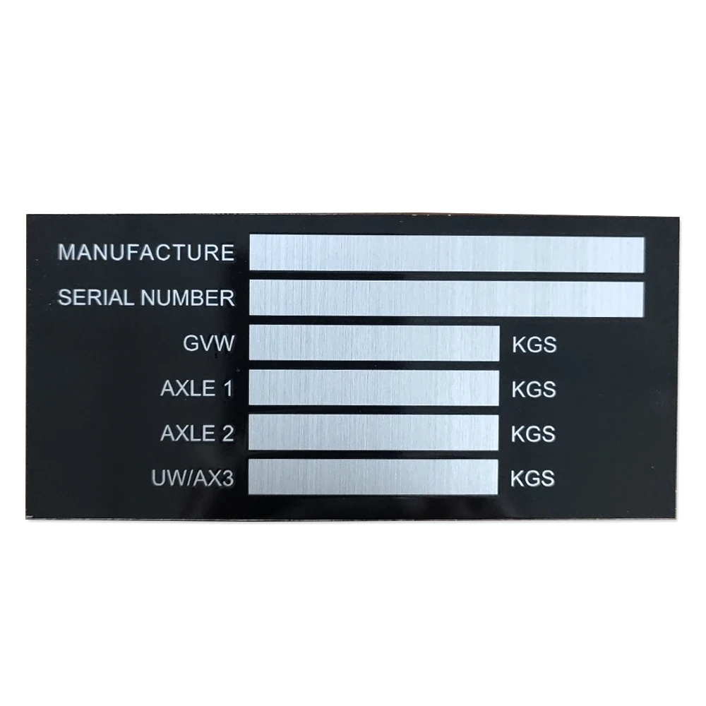 AliExpress NONE Aluminum Vehicle ID Tag Trailer Weight Plate Smart Car Box Boat Bike VIN Chassic RV Camper Parts