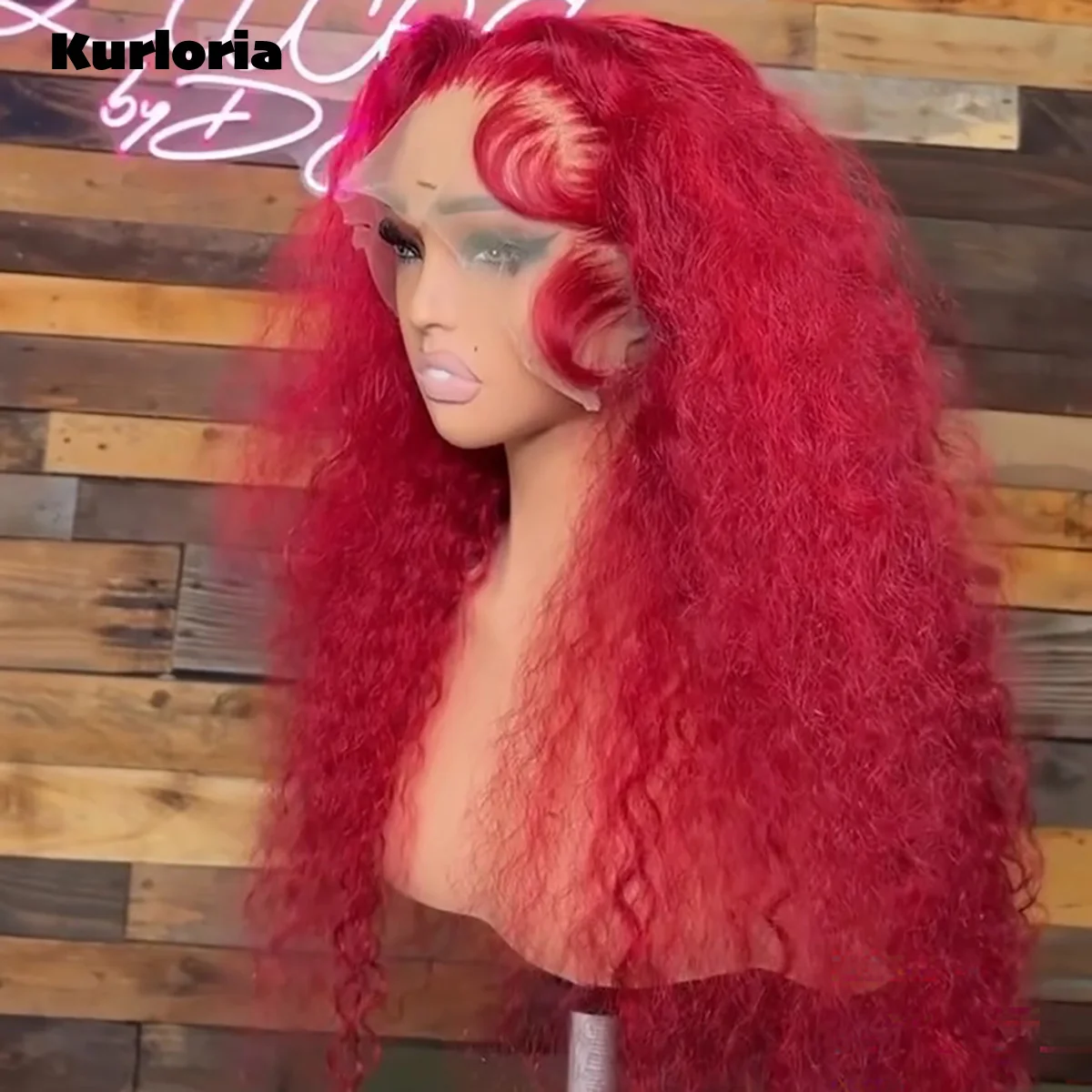 Vibrant Bright Red 13x4 13x6 HD Lace Wig 400 Density Curly Lace Front Wig 100% Human Hair Glueless Ready‑to‑wear Wig Pre‑Plucked