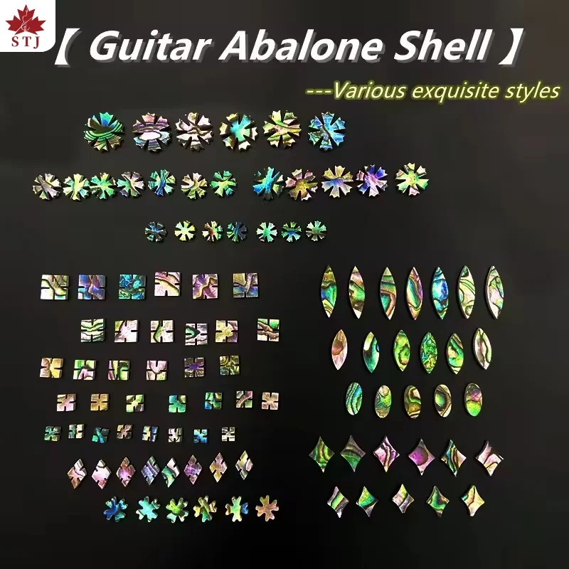 30/50pcs Full Size Guitar Colourful Abalone Dots Shell Decorate Inlay Guitar Accessories Parts, Mother of Pearl Shell Blanks