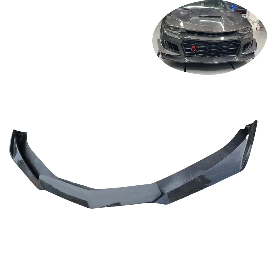 طقم المصد الأمامي من ألياف الكربون لملحقات طقم هيكل الشفة الأمامية Camaro ZL1