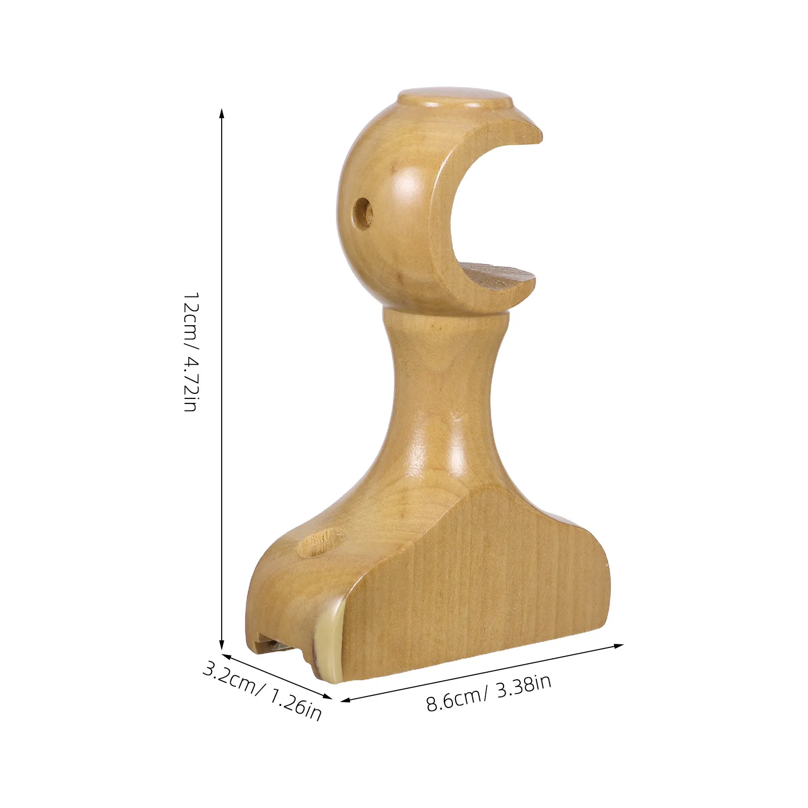 4 Pcs Solid Wood Curtain Rod Accessories Curtains Brackets For Wall Pole Decorative Hardware Bathroom Holder Wooden Supports