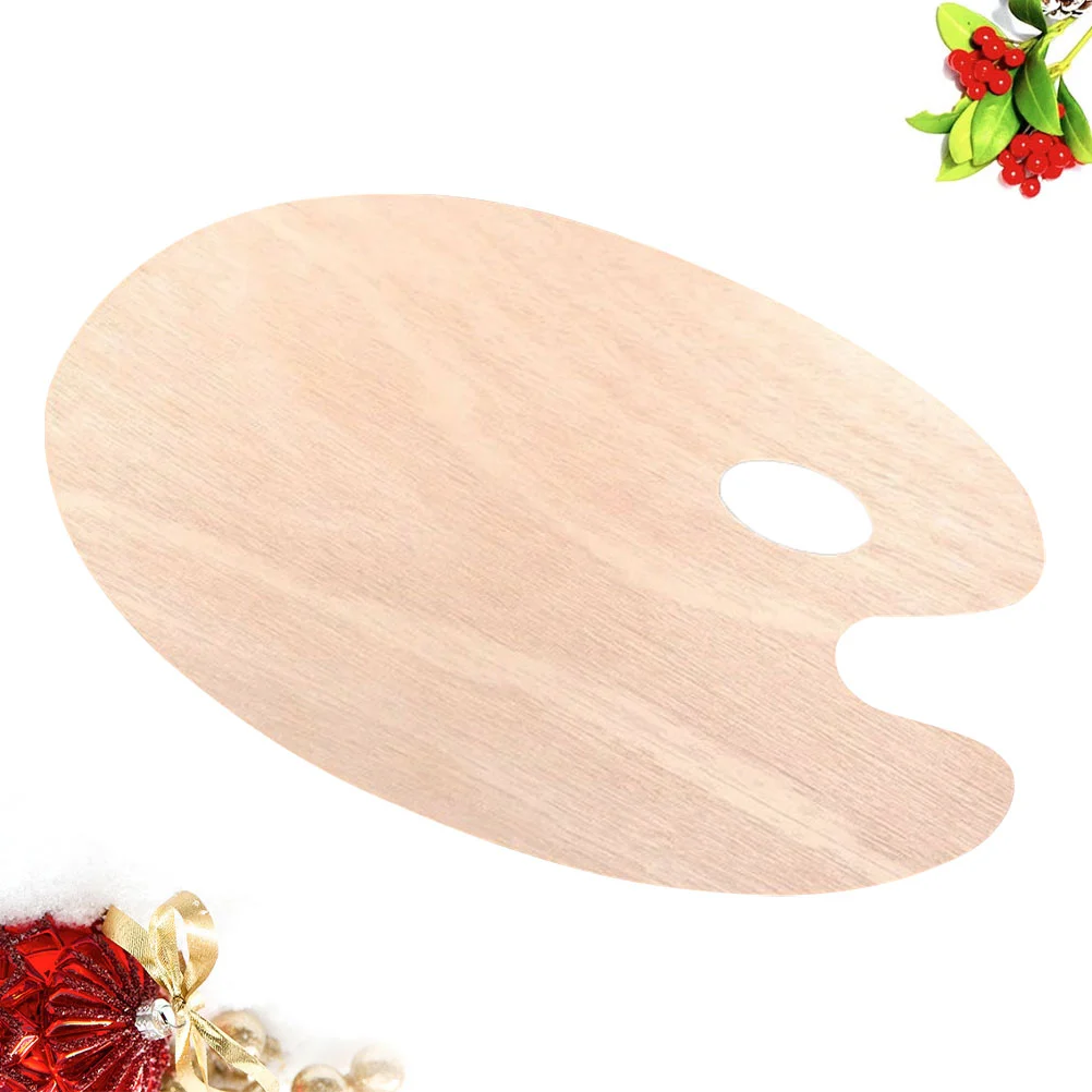 

Wooden Palette Pigment Mixing Tray Paint Board Oil Painting Plate Color Metal Practical Child