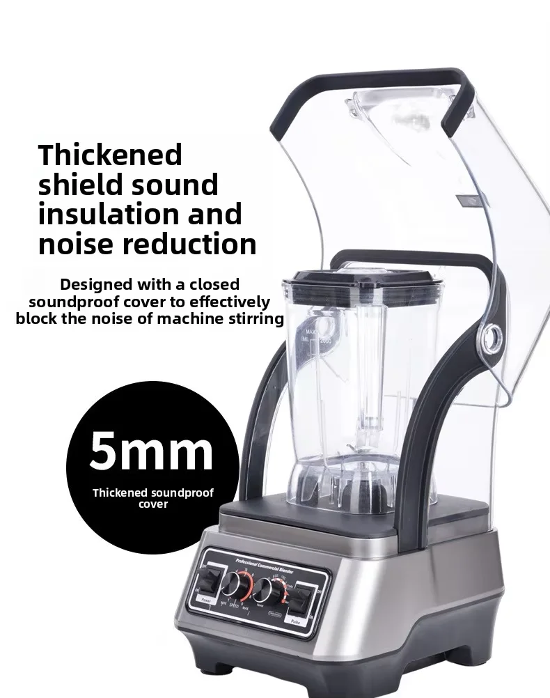 High-Speed 1500W Commercial Kitchen Appliances Low-Noise Multifunctional Juicer Extractor Blender Stainless Steel Blades Energy