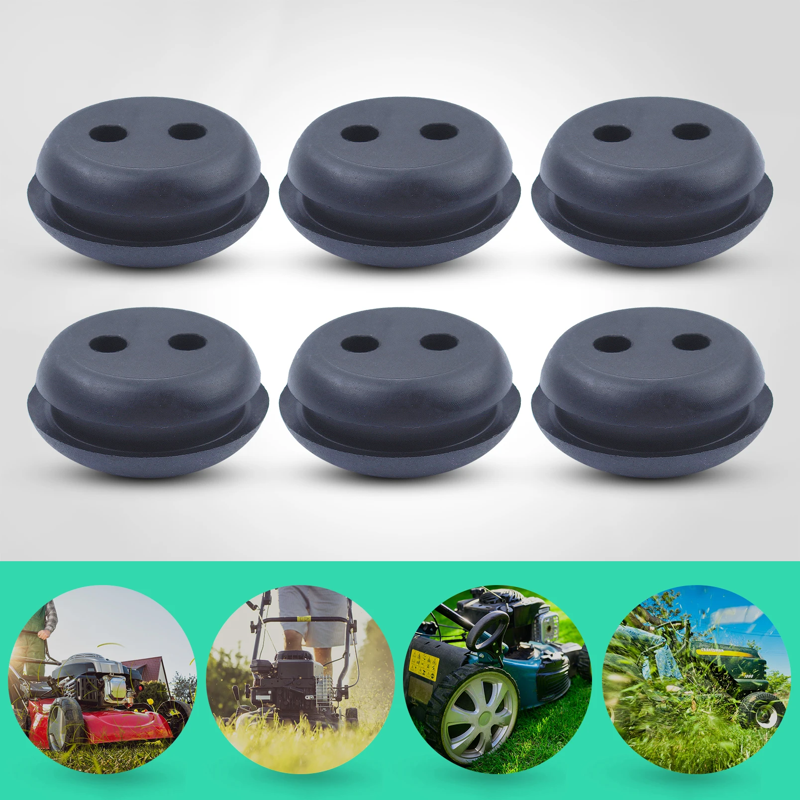 Fuel Gas Tank Rubber Grommet for 2-Hole 21mm (13/16\