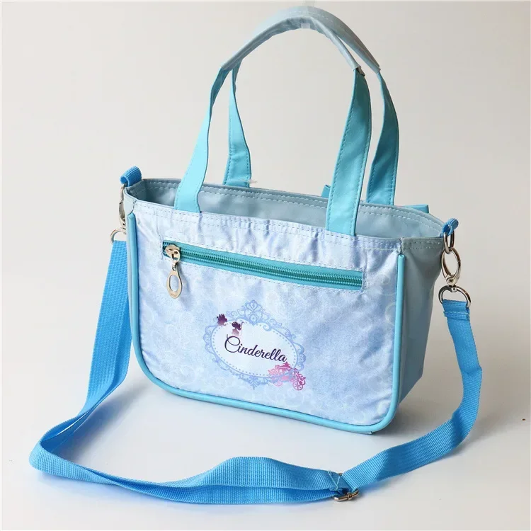 Borsa piccola principessa Disney borsa da pranzo in tela di cartone animato borsa da tutoraggio per ragazza borsa a tracolla con una spalla