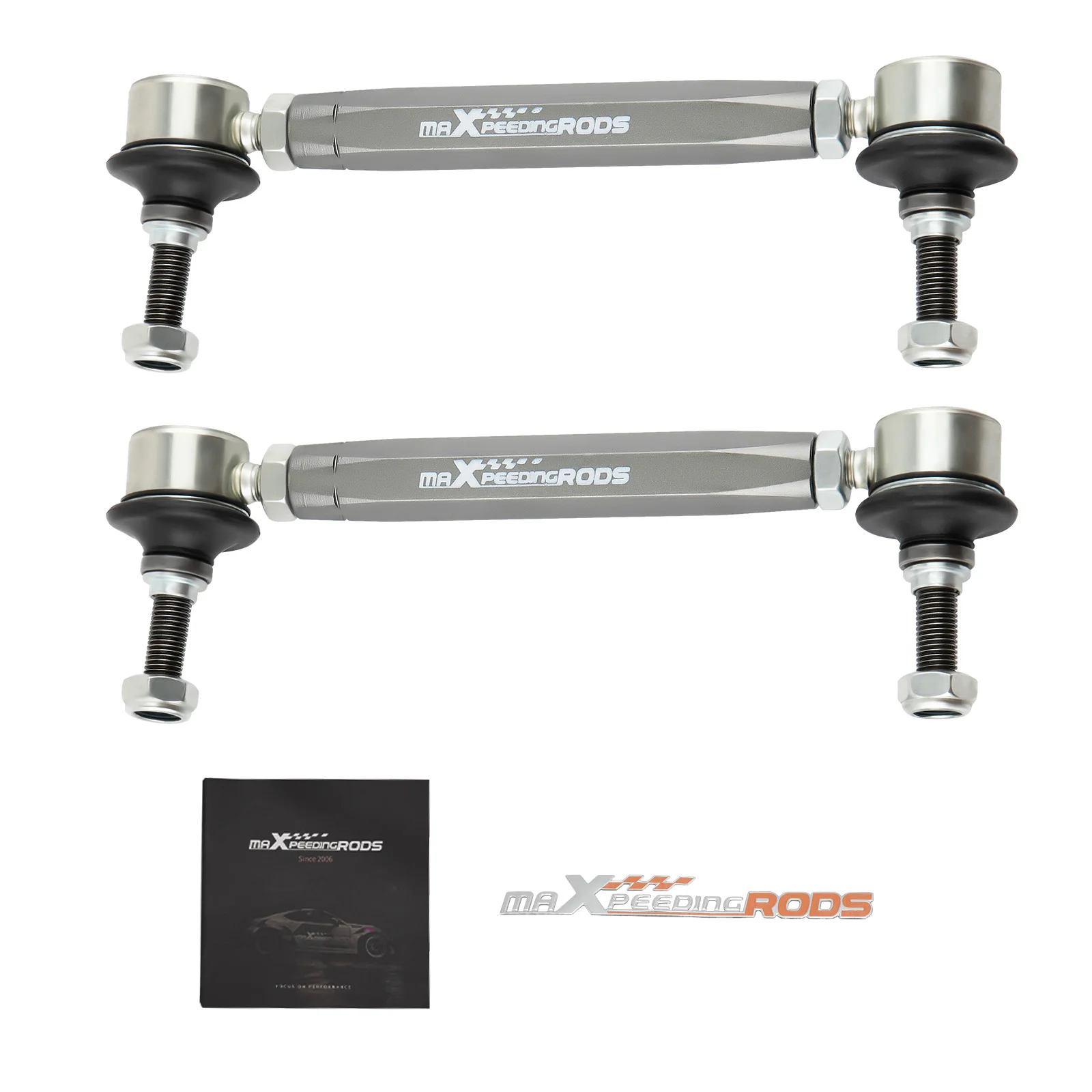 

Pair Universal Adjustable Front Swing Rod End Link 180mm-230mm 10 12mm Bolts