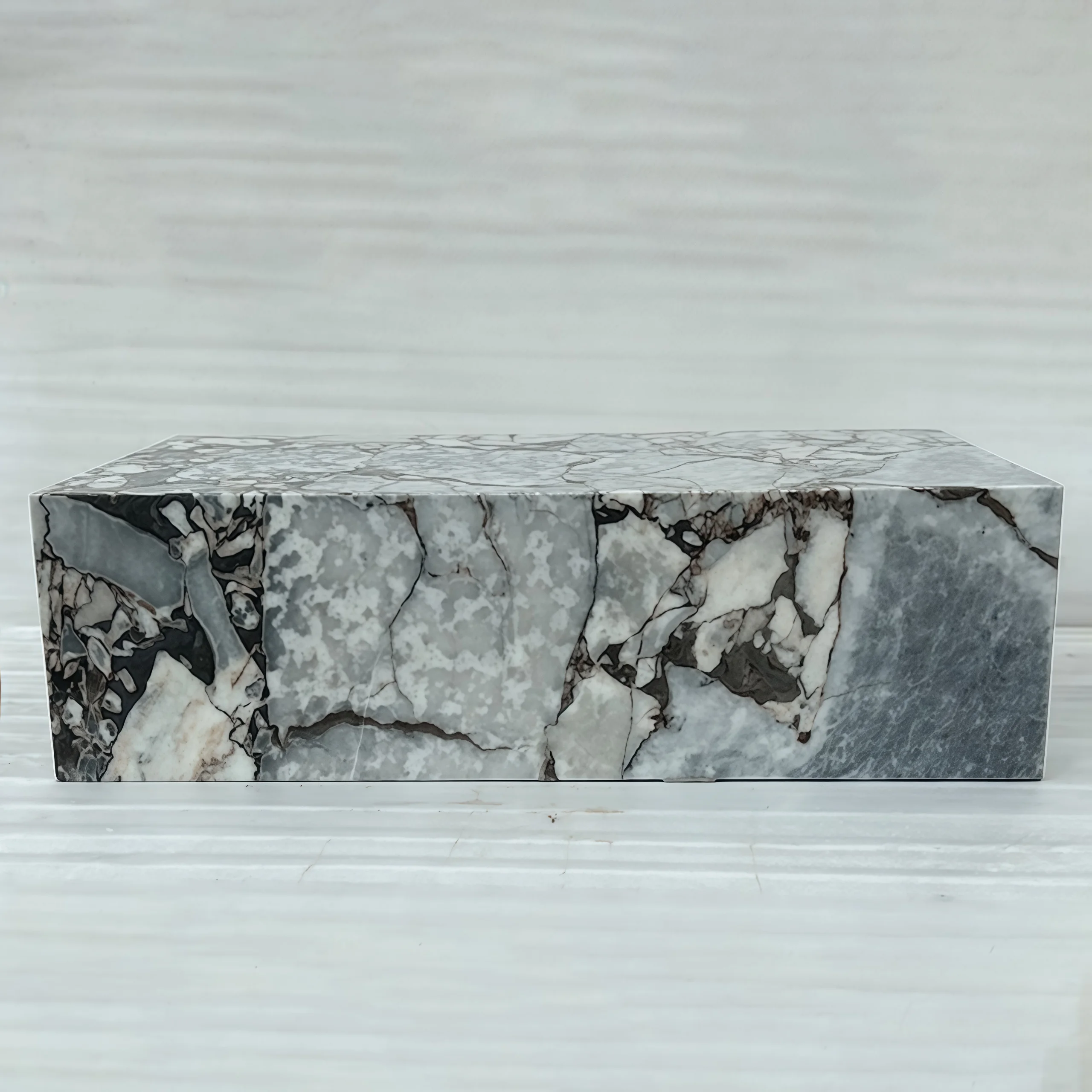 Natural blue marble blue coffee table home decoration marble large base coffee table set