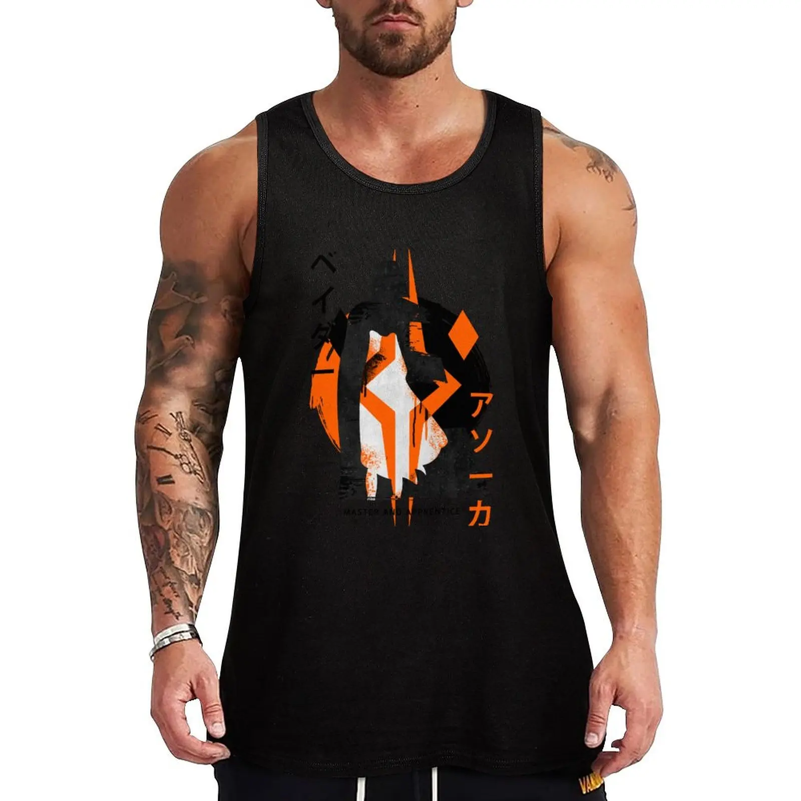 

Master & Apprentice (Ahsoka+Vader) Tank Top Top clothing men gym clothes for man