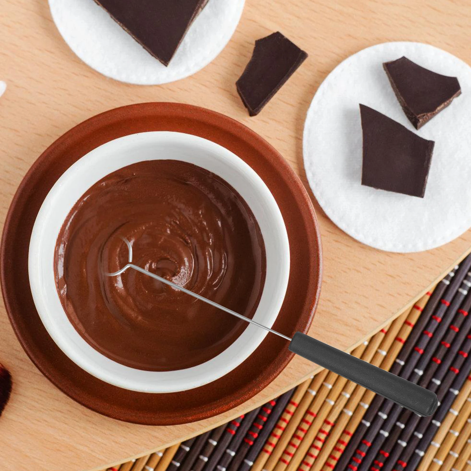 

5PCS Stainless Steel Chocolate Fork Set for Dessert Dipping BBQ Kebab Fondue Kitchen Gadget Art Pencil Tool Candy Decoration