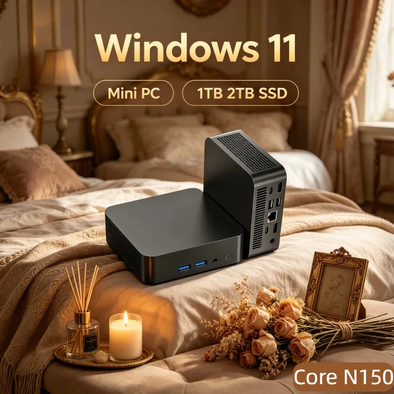 

Premium Core N150 Windows 11 Pro Mini PC 1TB/2TB SSD 32GB RAM WiFi6 BT5.2 4K HD Office Gaming PC 3 Years Warranty