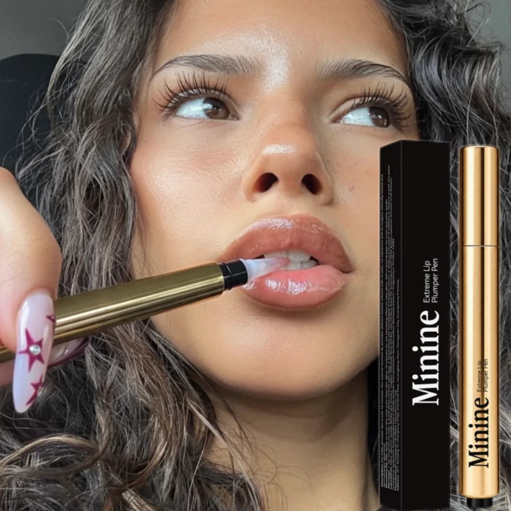 Minine Retouching Lip Liner Original Brand DuDu Lip Shine Pen Deep Nourishing Instant Plumping Lip Gloss Extreme Lip Plumper Pen