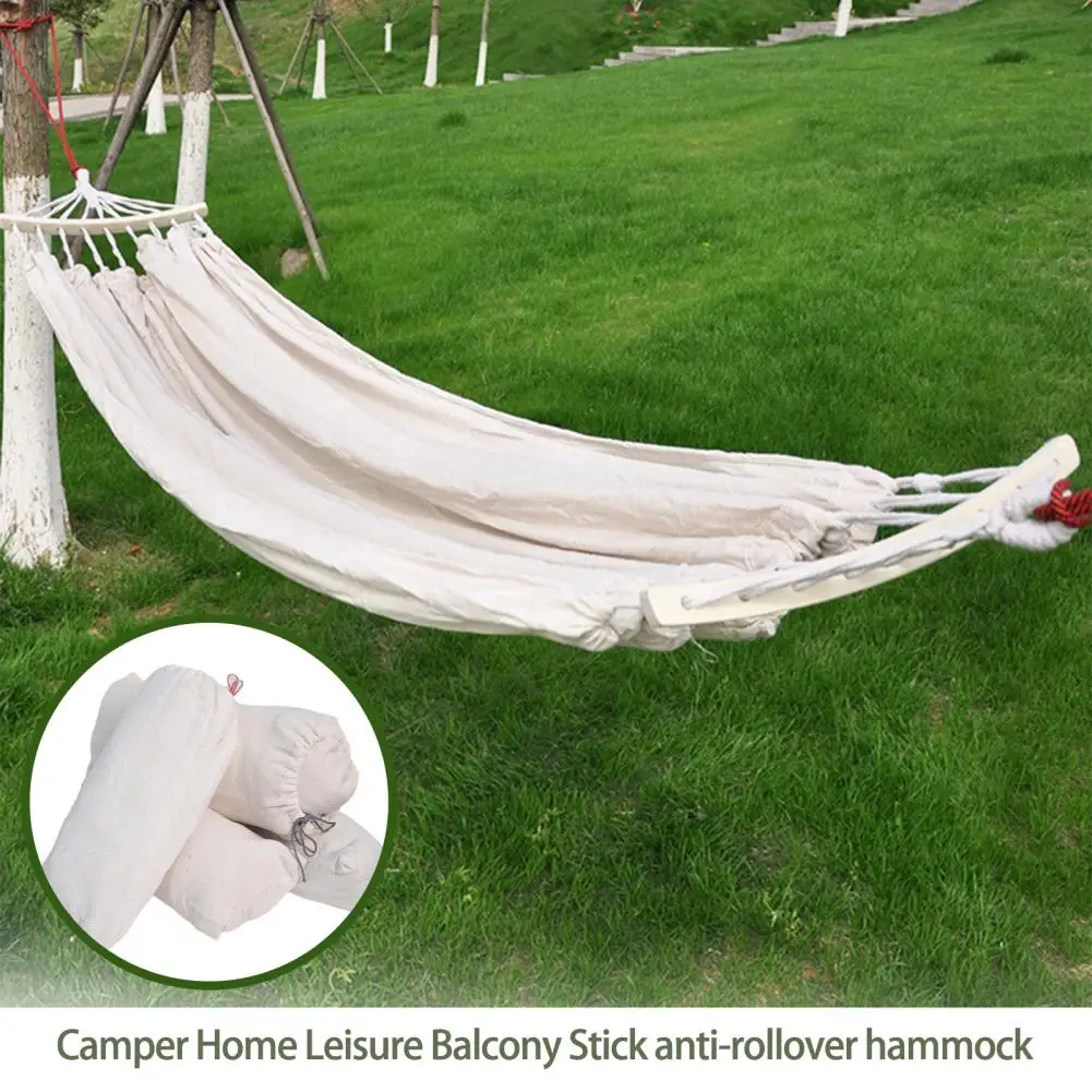 1 Set Soft Single Hammock Tear Resistance Camping Swing Cozy Outdoor Camping Hammock  Relax