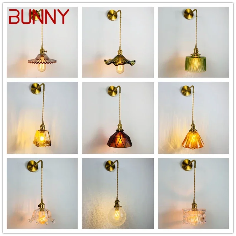 

BUNNY Nordic Brass Wall Lamp Indoor Living Room Bedroom Bedside Lamp Modern Hotel Corridor Hallway Wall Lamp