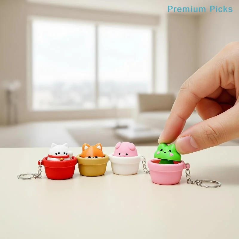 portableFidget Finger Button Clicker Keychain Soft Slow Rebound Pressure Relief Small Sensory Toy for Office Workers
