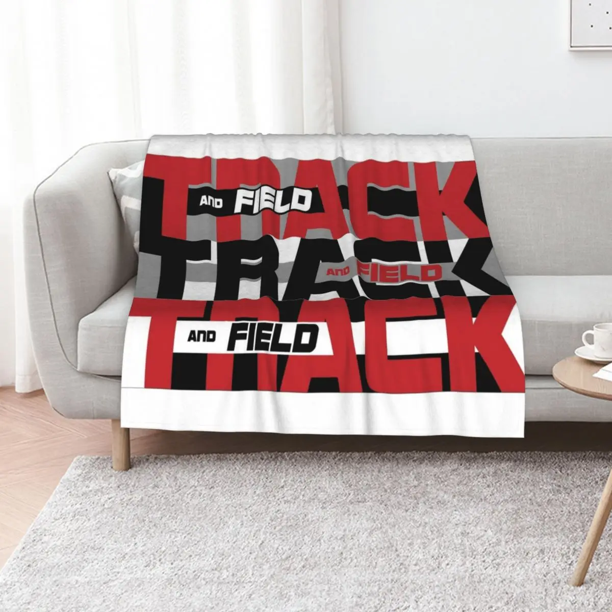 Track and Field Tri-Color Throw Blanket Stuffeds Weighted Thermals For Travel Soft Big Vintage Travel Blankets