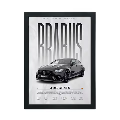 Canvas Painting Wall Art Classic Retro Car Poster and A4 Black Photo Frame 21x30CM Canvas Print Home Decoration Pictures