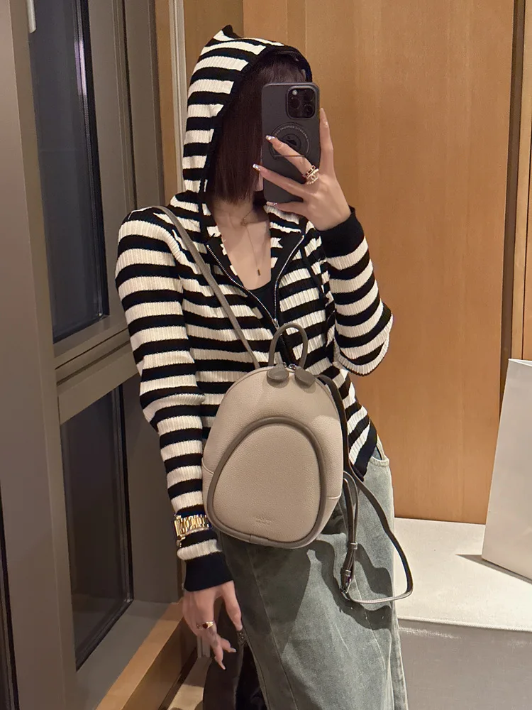 Niche Backpack High-end Sense Backpack Famale Fashionable Comfortable Simple All-matching Personality Korean Casual