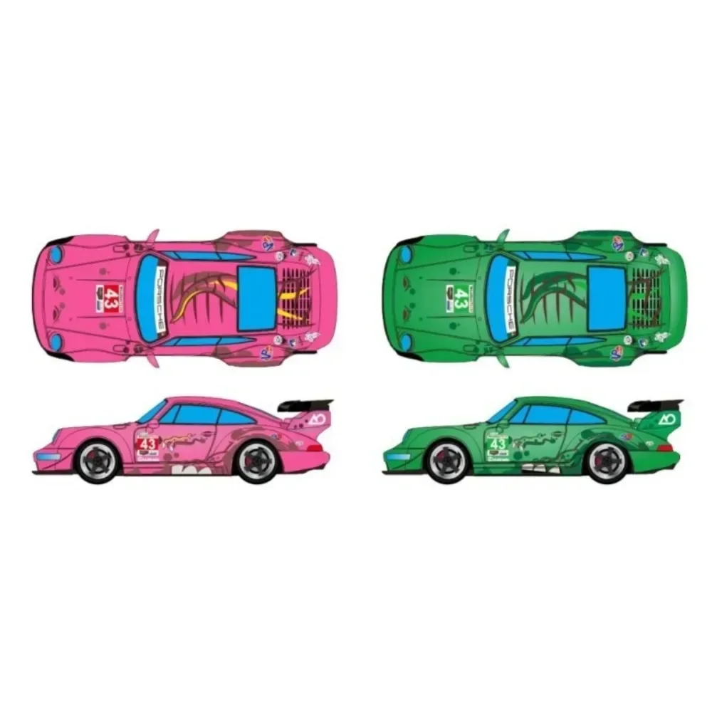 Flame 1:64 Porsche RWB 993 964 Rexy Roxy AO Racing Alloy Premium Diecast Car Model Vehicle Collectible