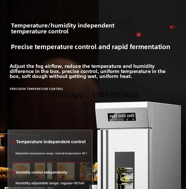 Scatola di fermentazione Cottura commerciale Panini di noodle di cartone animato Pane al vapore Pizza Macchina per la fermentazione a vapore