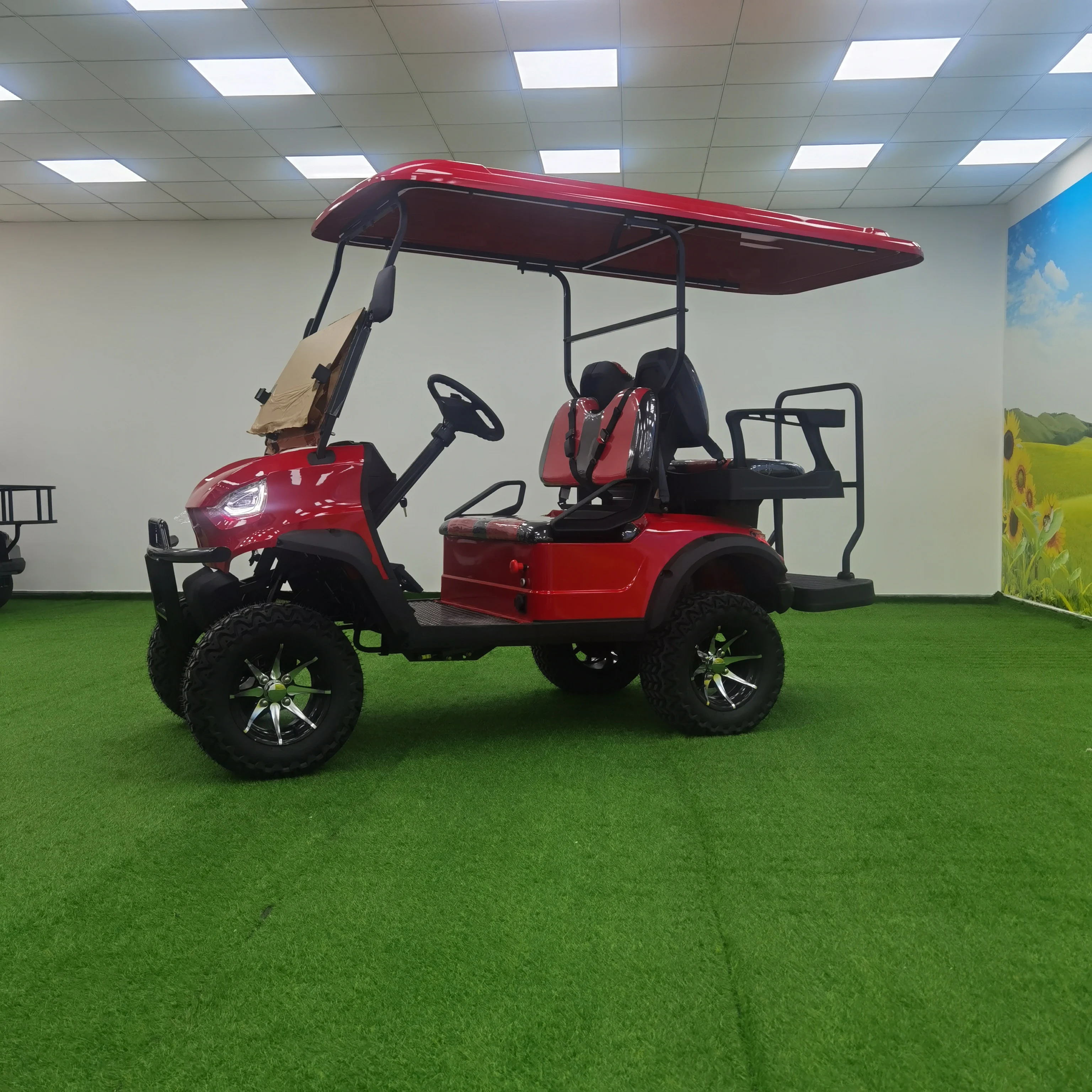 الصين مصنع جودة عالية الأكثر شعبية قائمة أسعار السيارات الذهبية الكهربائية 4 مقاعد #3