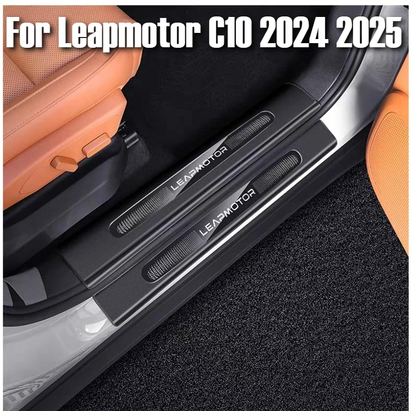 

Автомобильные аксессуары для Leapmotor C10 2024 2025, Стайлинг, защита заднего бампера из нержавеющей стали, накладка на порог, накладка на порог