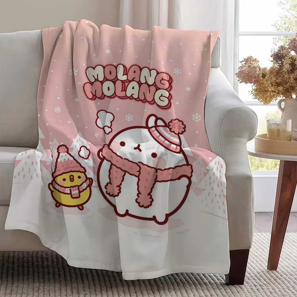 

Плед M-MolangS-ES Super Cosy Plush: милый плюшевый плед с кроликом для гостиной, дивана, детской комнаты, подарок на день рождения