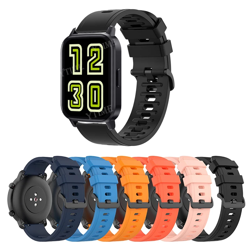 Silicone Band For DIZO Watch 2 Sports Wrist Strap For Realme TechLife Dizo Watch 2 D R Talk Pro Bracelet For Oneplus Watch  Belt