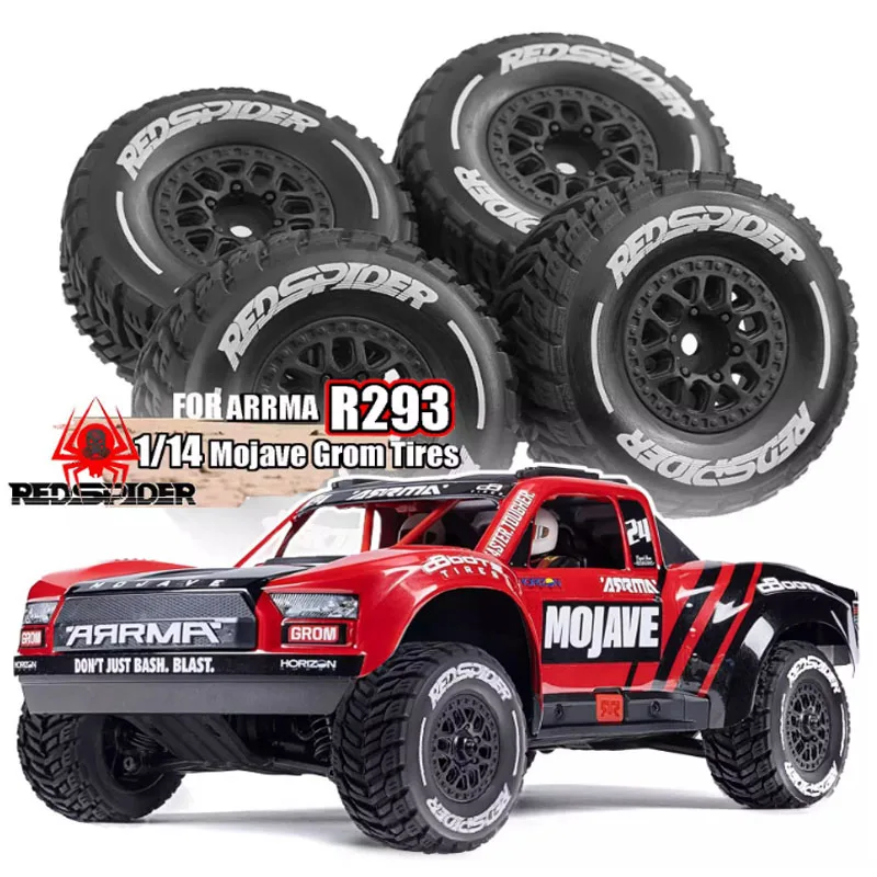 ARRMA 1/14 MOJAVE GROM Accs الإطارات الصغيرة Mojave شاحنة قصيرة التحكم عن بعد مع 4 الإطارات التحكم عن بعد اكسسوارات السيارات نموذج السيارة
