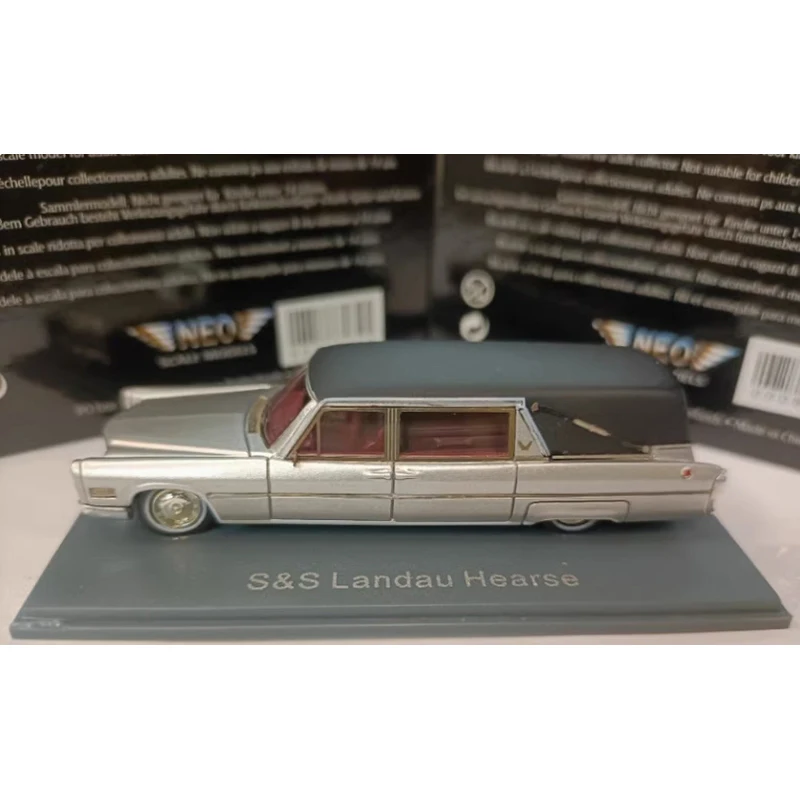 Neo Resin 1:87 Cadi S＆S Landau Hearse Coffin Car Model Classics Adult Souvenir Gift Hobby & Toys