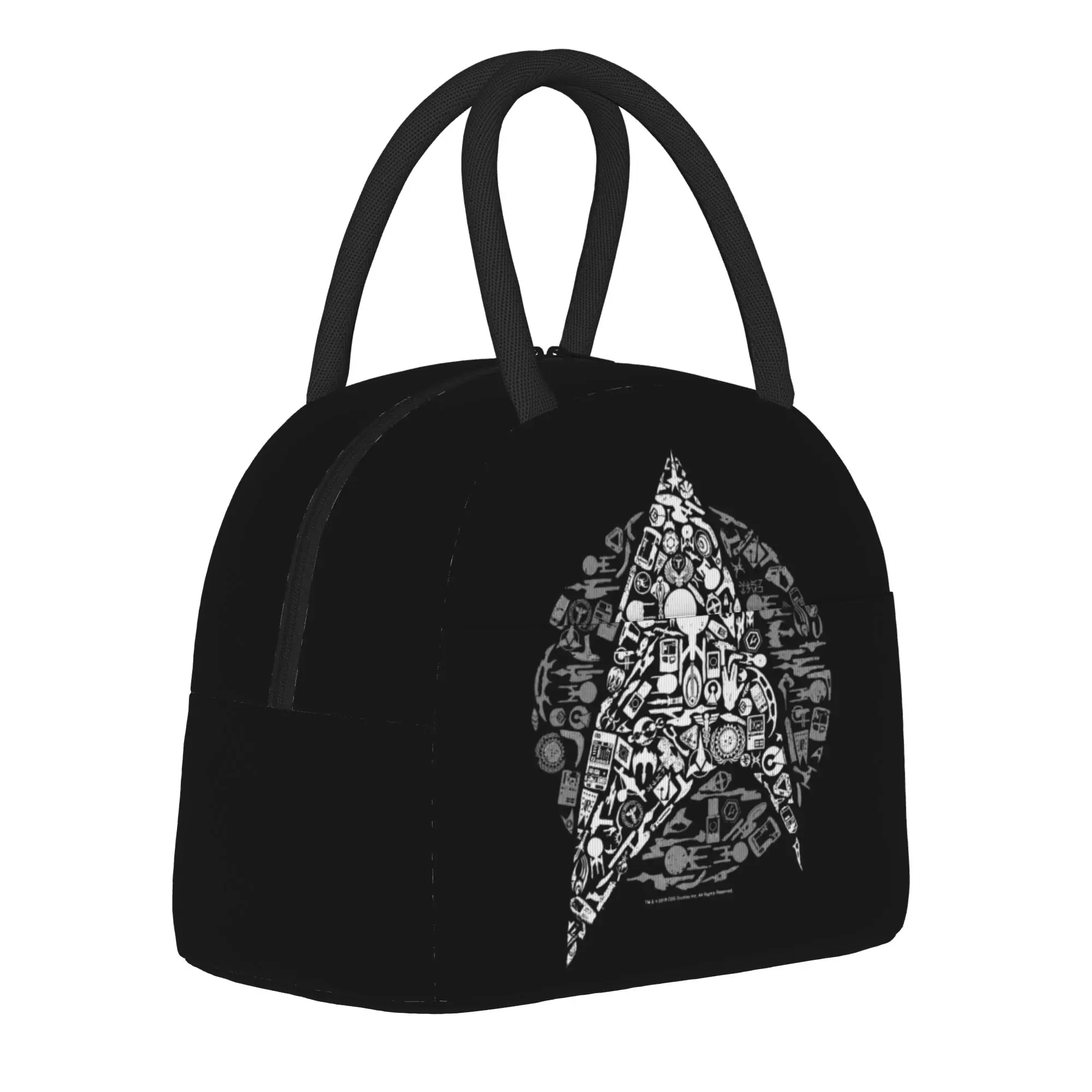 Stars Treks Badge Insulated Lunch Bag Cooler Bag Reusable,Meal Container  Portable Tote Lunch Box Food Handbags School  Travel