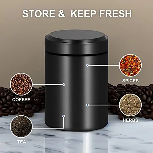 Aluminum Storage Jar ,Tea Tins ,Airtight Smell Proof Durable Multi-Use Portable Metal Herb Jar Container. Waterproof Aluminum Sc