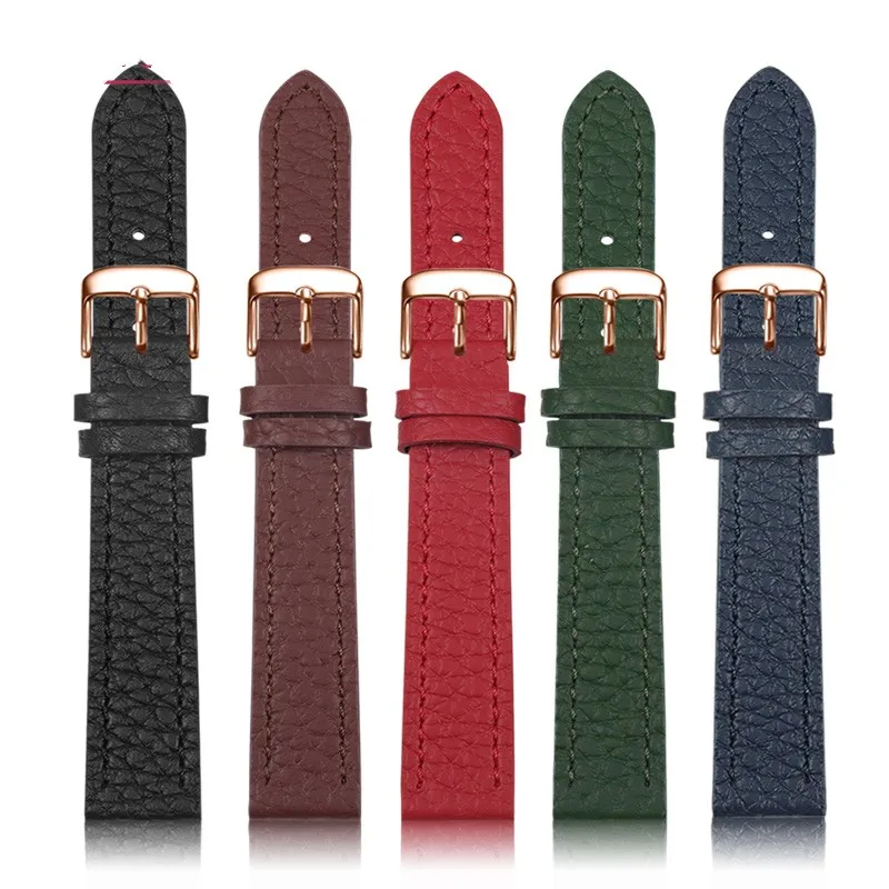 The leisure leather leather strap 10/12/14/16/18 mm20mm22mm21mm wristbands stainless steel pin buckle unisex watch accessories