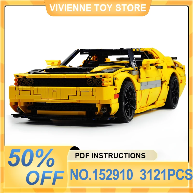 

Новый MOC-152910 желтый супер спортивный автомобиль строительные блоки технический автомобиль кирпичи сборка детские игрушки Рождественские подарки