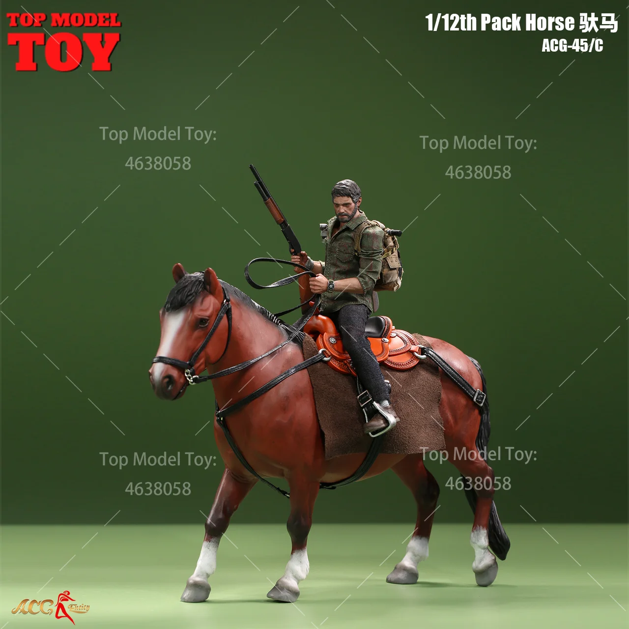 ACG-45 1/12 Static Animal 30x12.5x23cm Horse Model With Harness Scene Accessories Fit 6'' Soldier Action Figure Body Dolls