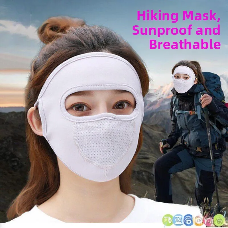 

Женская полнолицевая маска для активного отдыха, велоспорта и горного туризма, с защитой от солнца, дышащая, пылезащитная, для защиты лица, велосипедное снаряжение