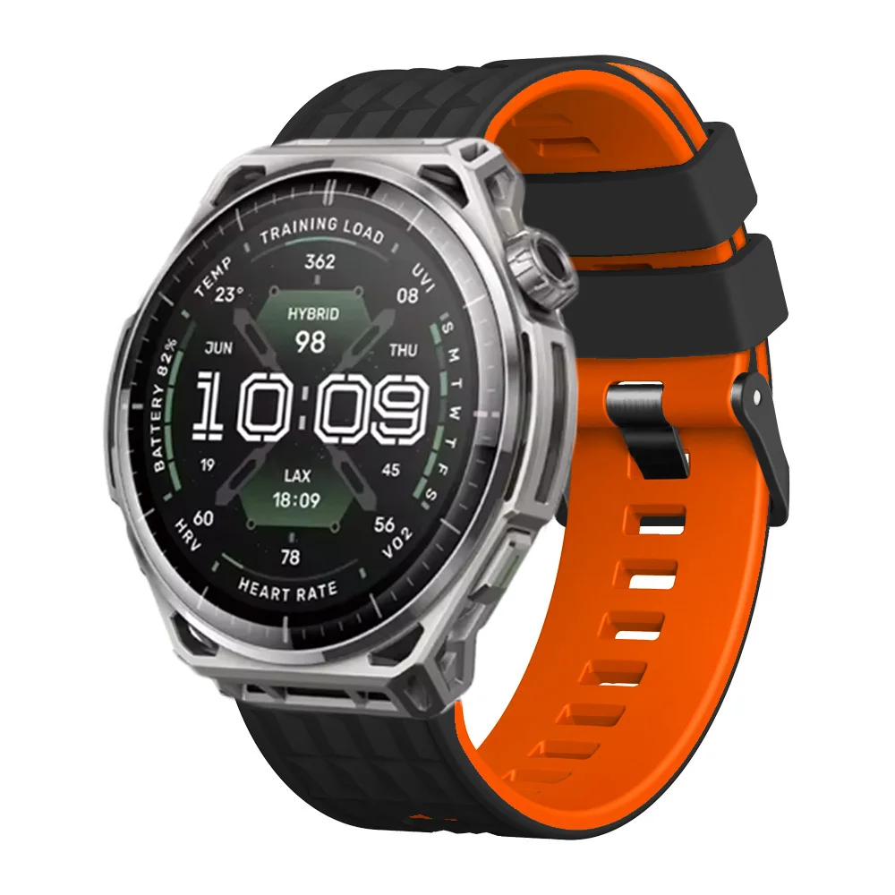 22mm Two-Tone Sports Silicone Strap For Amazfit Balance 3 / 2 / XT /Ultra / Cheetah 2 Ultra Watch Band Wristband Bracelet correa