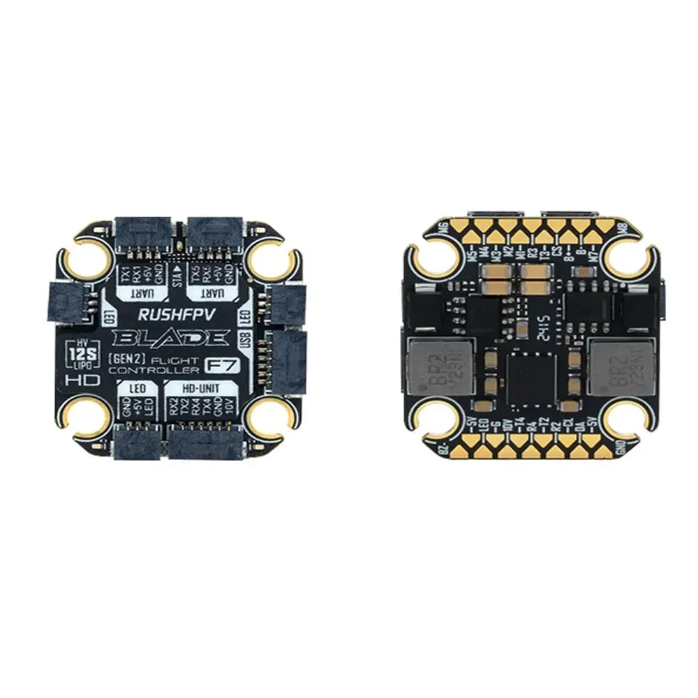 RUSHFPV BLADE V2 F722 Mini Flight Controller 3-6S BLHeli_32 4-in-1 Brushless ESC RC FPV Drone Analog Digital 50A 60A