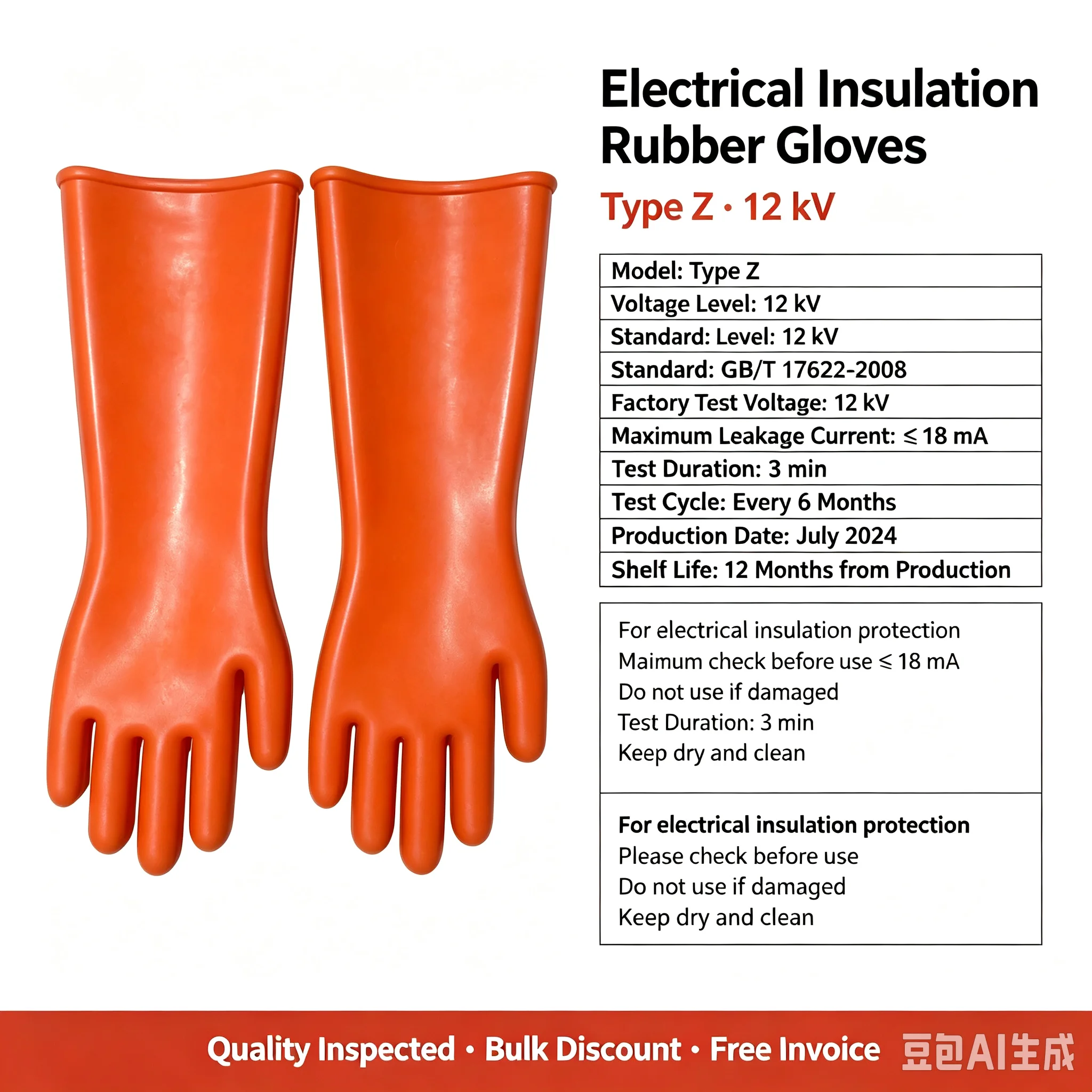5~35kv Anti-electricity Protect Rubber Gloves Professional High Voltage Electrical Insulating Gloves Electrician Safety Work