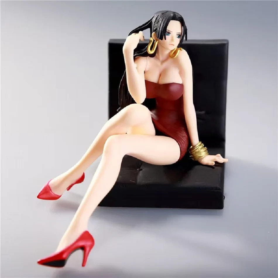 Anime uma peça moda anime figura imperatriz boa·hancock luffy figura de ação pvc modelo interior do carro painel ornamentos brinquedo presente
