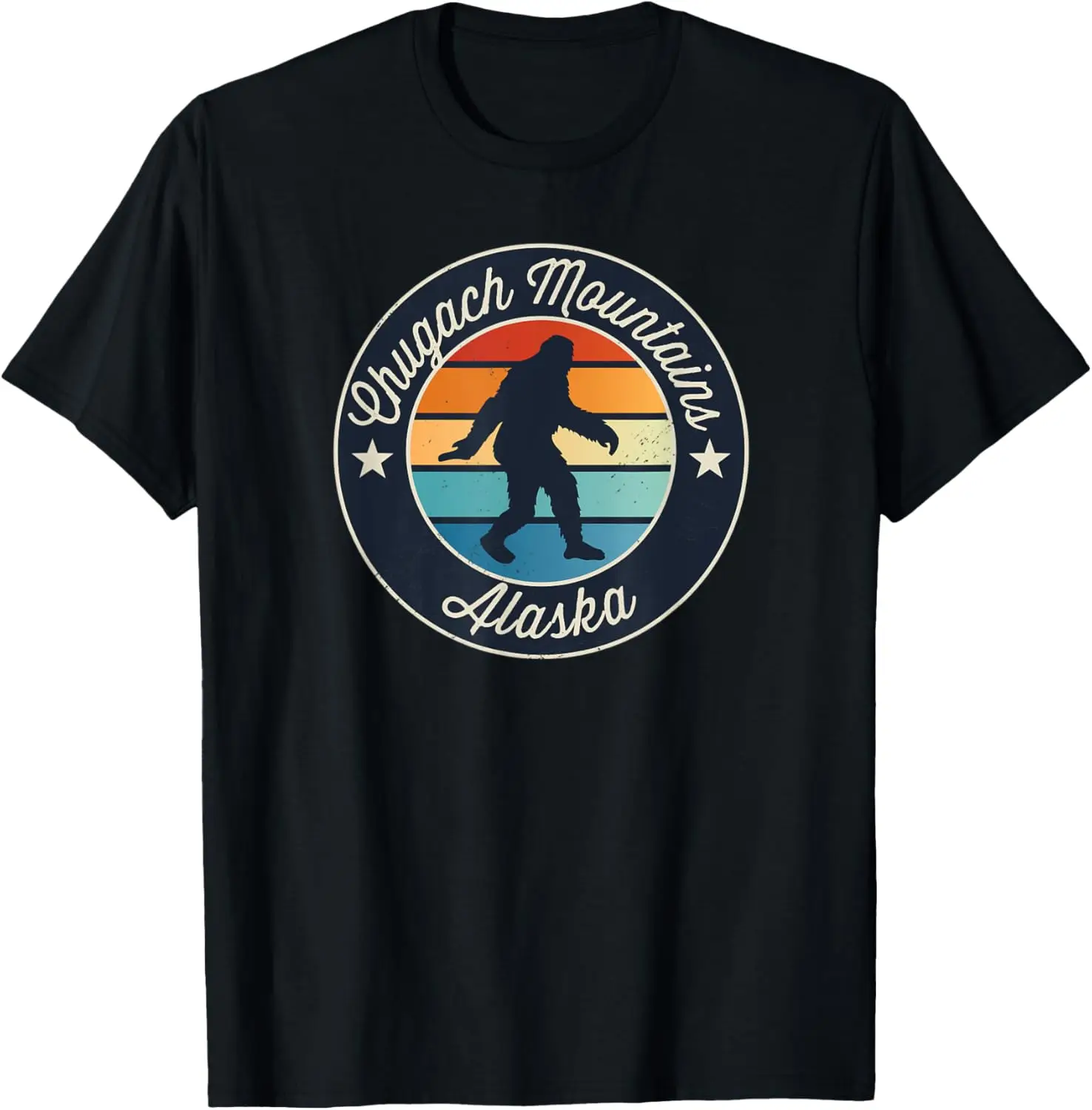 Chugach Mountains Alaska AK Sasquatch Souvenir Grafik T-Shirt