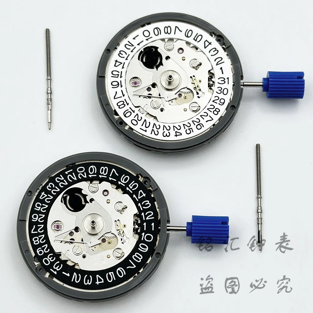 White/Black Calendar 24 Jewels NH35 Mechanical Movement High Accuracy Winding NH35 Automatic Self-winding Stem Set