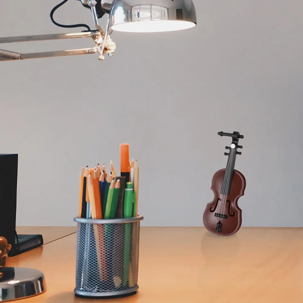 

15Sets Mini Violin Ornaments Delicate Desktop Decoration Christmas Props Musical Instrument Accessories for Gifts