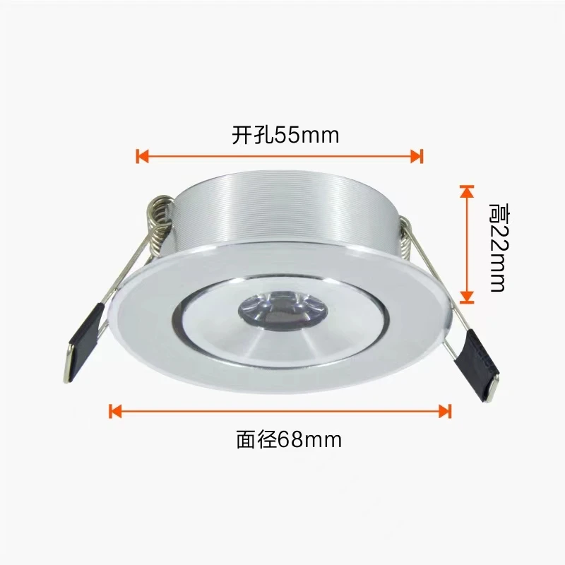 

LED Ceiling Downlight 1W 3W AC90-260V Recessed LED Spot Light Led Bulb Cutout 50mm With Driver