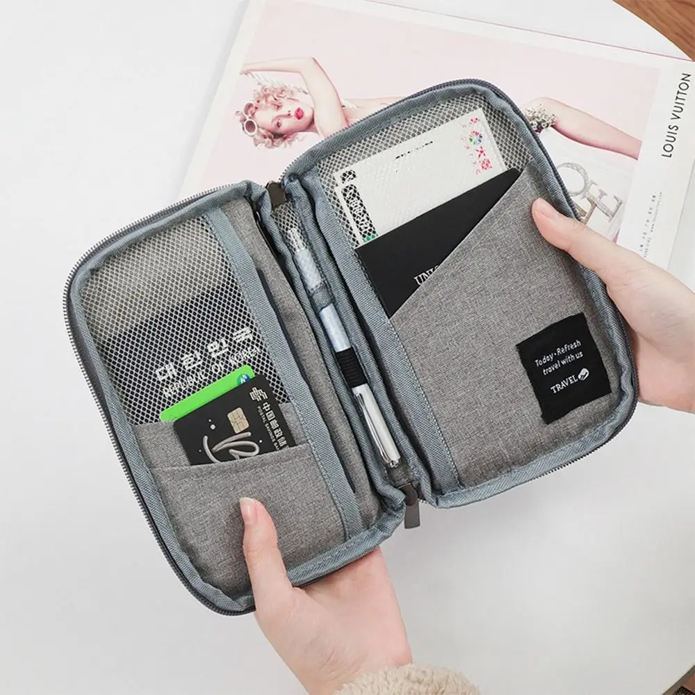 Creative Multicolor Passport Cover Multi-function Storage Bag Passport Card Bag Accessories High Quality Ticket Clamp