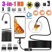 480P/720P  Endoscope Camera HD USB Endoscope With 8 LED 1/2/3.5/5/10M Waterproof Inspection Borescope for Android PC