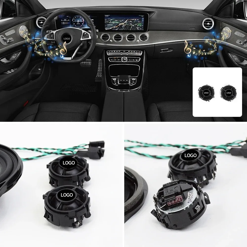 Car subwoofer for Mercedes W205 W213 W222 GLC tweeter splitter cables connection bass audio fitting wiring horn wires under seat