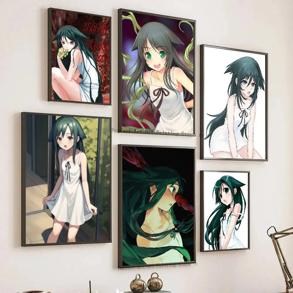 Horror Animation The Song Of Saya Posters Living Room Bar Cafe Quality Canvas Vintage Style Comics Painting Art Home Wall Decor