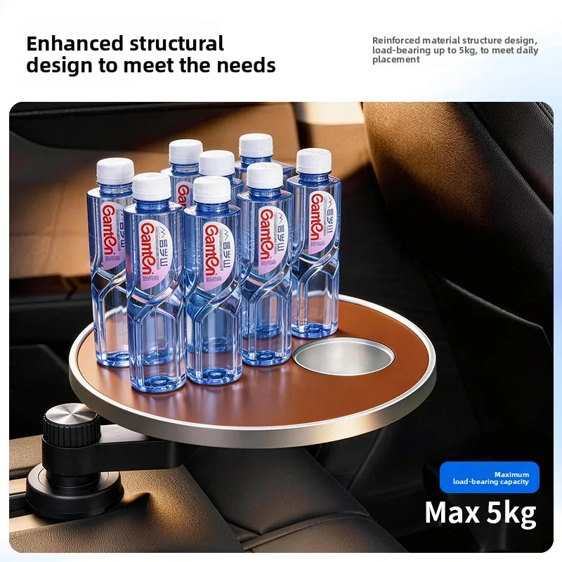 For AITO M7 M8 M9 2026 Car Mounted Suspended Small Table Board with Water Cup Holder Multi Functional Tea Making Office Desk