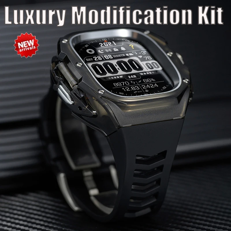

Роскошный комплект модификации для Apple Watch Ultra 3/2/1, 49 мм, ремонтный комплект для iwatch Ultra 3, ремешок для часов, спортивные силиконовые браслеты correa